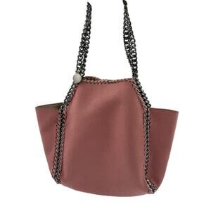 STELT01: Stella McCartney Falabella Tote – Dusty Rose with Chain Trim
